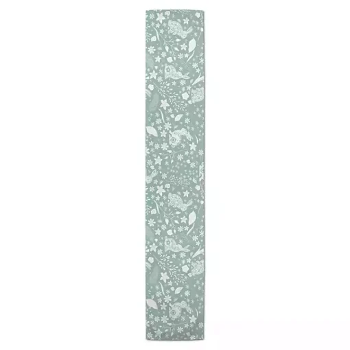 Kirklands Home Table Linens|Blue Scandinavian Bunny Table Runner, 72 in.