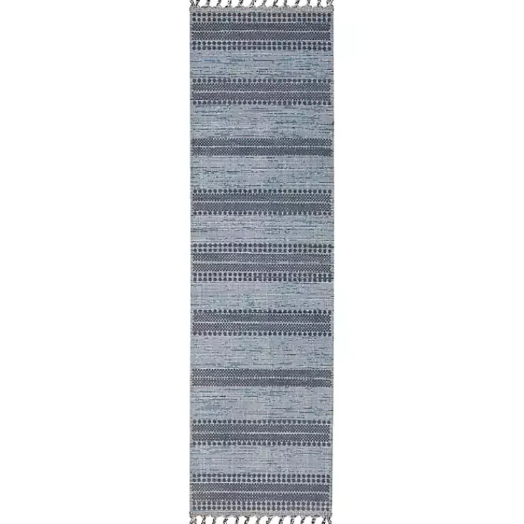 Kirklands Home Area Rugs|Scandinavian Stripe Runner Blue