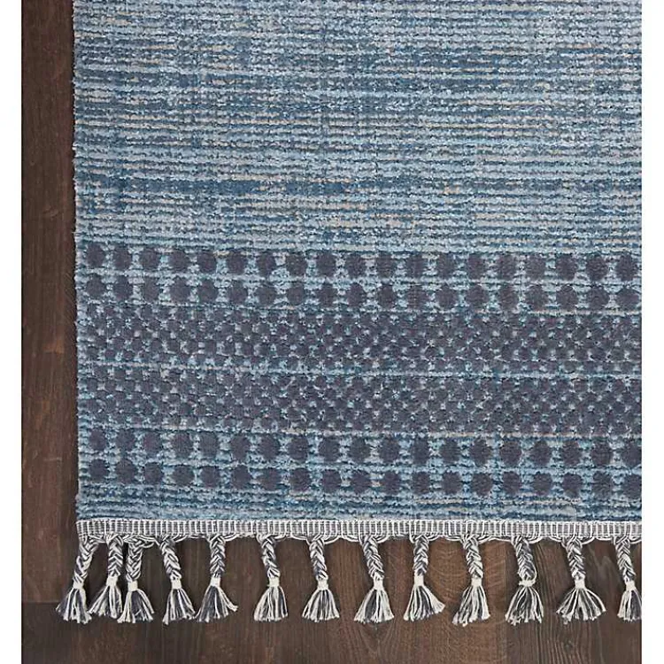 Kirklands Home Area Rugs|Scandinavian Stripe Runner Blue