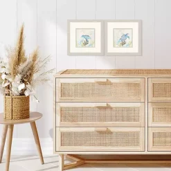 Kirklands Home Framed Art|Blue Sea Turtle Frames Art Prints, Set of 2