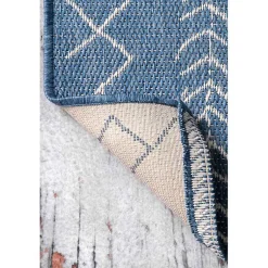 Kirklands Home Outdoor Rugs|Blue Serna Tribal Outdoor Area Rug, 8x11