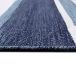 Kirklands Home Outdoor Rugs|Blue Shades Striped Indoor/Outdoor Area Rug, 5x7