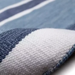 Kirklands Home Outdoor Rugs|Blue Shades Striped Indoor/Outdoor Area Rug, 5x7