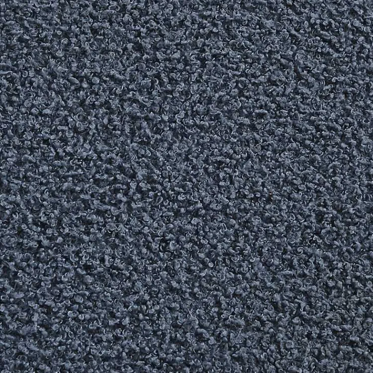 Kirklands Home Benches & Ottomans|Blue Sherpa & Walnut Rectangle Storage Ottoman