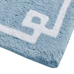 Kirklands Home Bathroom Rugs|Simple Trim Cotton Tufted Bath Mat, 72 in. Blue