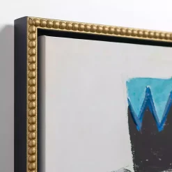 Blue Sketched Nutcracker Framed Canvas Art Print Christmas Art & Wall Decor