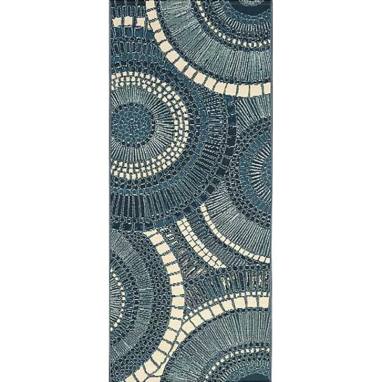 Kirklands Home Outdoor Rugs|Spheres Indoor/Outdoor Runner, 1x4 Blue