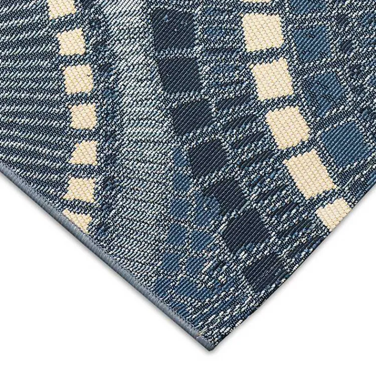 Kirklands Home Outdoor Rugs|Spheres Indoor/Outdoor Runner, 1x4 Blue