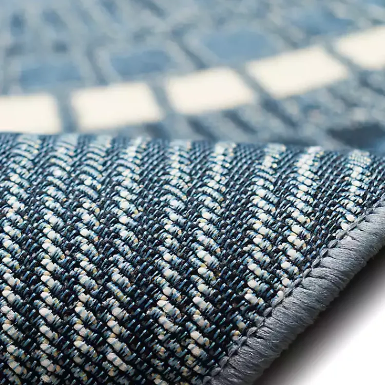 Kirklands Home Outdoor Rugs|Spheres Indoor/Outdoor Runner, 1x4 Blue