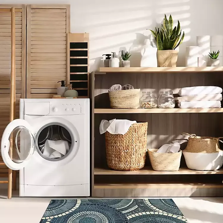 Kirklands Home Outdoor Rugs|Spheres Indoor/Outdoor Runner, 1x4 Blue