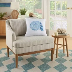 Clearance Blue Spiral Seashell Throw Pillow Pillows
