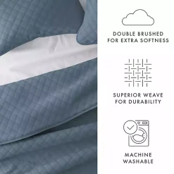 Kirklands Home Quilts|Stitched Diamond 2-pc. Twin Quilt Set Blue