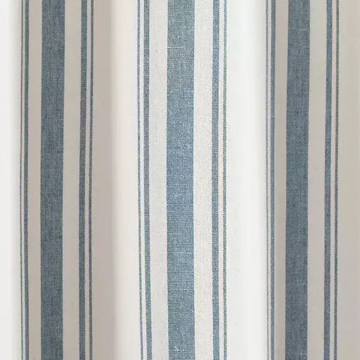 Kirklands Home Curtains & Drapes|Stripe Farmhouse Curtain Panel Set, 95 in. Blue