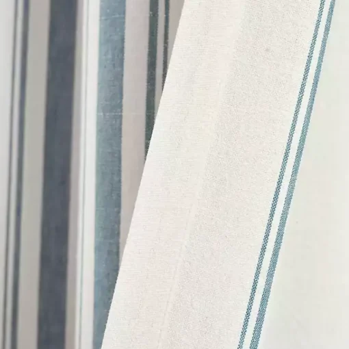 Kirklands Home Curtains & Drapes|Stripe Farmhouse Curtain Panel Set, 95 in. Blue
