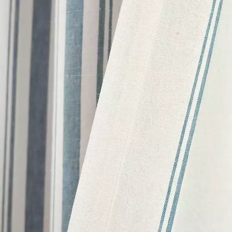 Kirklands Home Curtains & Drapes|Stripe Farmhouse Curtain Panel Set, 95 in. Blue