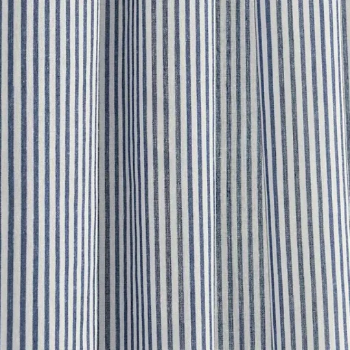 Kirklands Home Curtains & Drapes|Blue Stripe Ruffled Curtain Panel Set, 84 in.