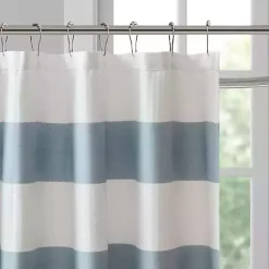 Kirklands Home Shower Curtains|Stripe Waffle Weave Shower Curtain Blue