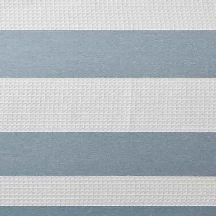 Kirklands Home Shower Curtains|Stripe Waffle Weave Shower Curtain Blue