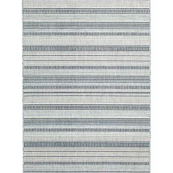 Kirklands Home Outdoor Rugs|Striped Lava Indoor/Outdoor Area Rug, 5x7 Blue
