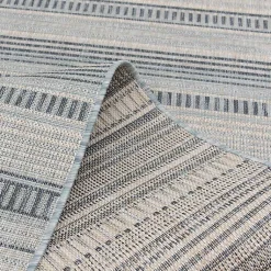 Kirklands Home Outdoor Rugs|Striped Lava Indoor/Outdoor Area Rug, 5x7 Blue