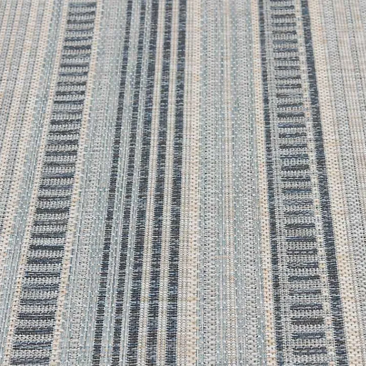 Kirklands Home Outdoor Rugs|Striped Lava Indoor/Outdoor Area Rug, 5x7 Blue