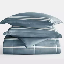 Kirklands Home Comforters|Striped Reversible 3-pc. Queen Comforter Set Blue