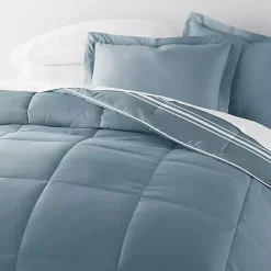 Kirklands Home Comforters|Striped Reversible 3-pc. King Comforter Set Blue