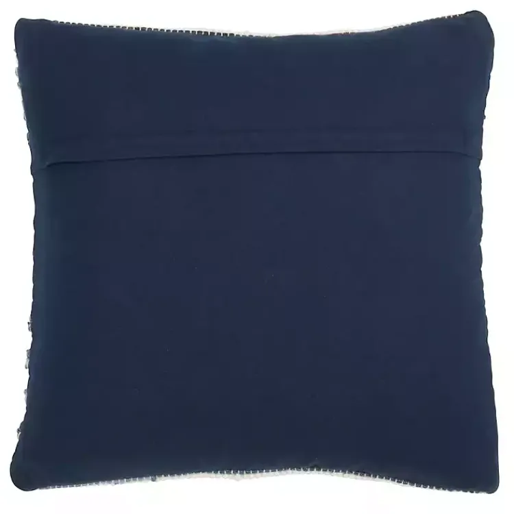 Online Blue Striped Textured Denim Pillow Pillows