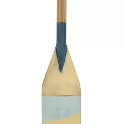 Kirklands Home Wall Plaques|Striped Wood Canoe Oar Wall Plaque Blue