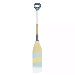 Kirklands Home Wall Plaques|Striped Wood Canoe Oar Wall Plaque Blue