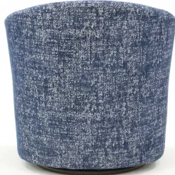 Kirklands Home Accent Chairs|Swivel Barrel Accent Chair Blue