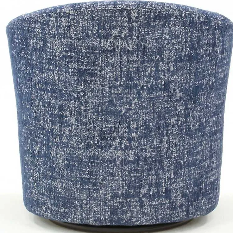 Kirklands Home Accent Chairs|Swivel Barrel Accent Chair Blue
