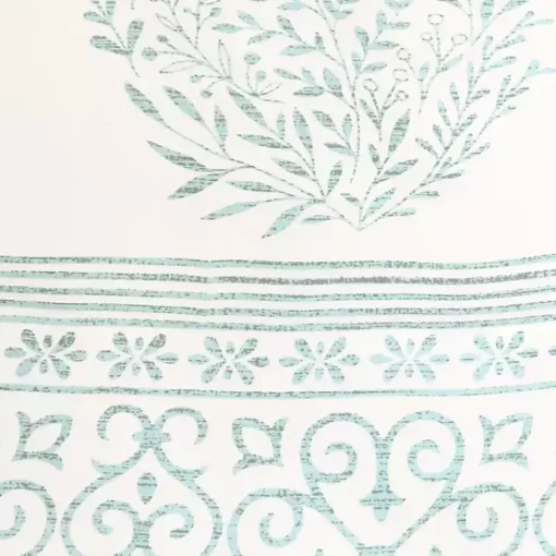Kirklands Home Curtains & Drapes|Blue Teardrop Leaves Curtain Panel Set, 84 in.