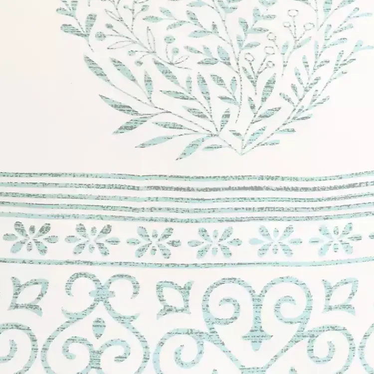 Kirklands Home Curtains & Drapes|Blue Teardrop Leaves Curtain Panel Set, 84 in.