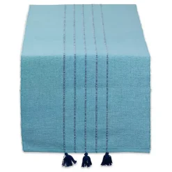 Kirklands Home Table Linens|Thera Stripe Table Runner Blue