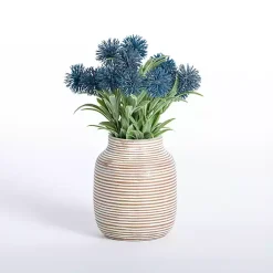 Online Blue Thistle Arrangement in Vase Arrangements & Greenery