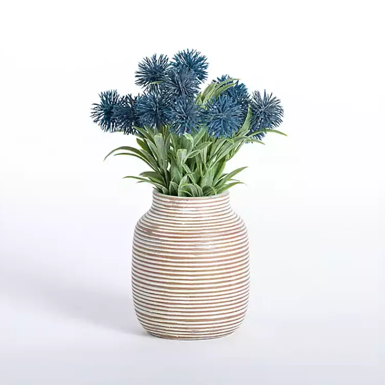 Online Blue Thistle Arrangement in Vase Arrangements & Greenery