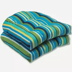 Kirklands Home Outdoor Cushions & Pillows|Blue Topanga Outdoor Seat Cushions, Set of 2