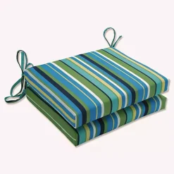 Kirklands Home Outdoor Cushions & Pillows|Blue Topanga Square Seat Cushions, Set of 2