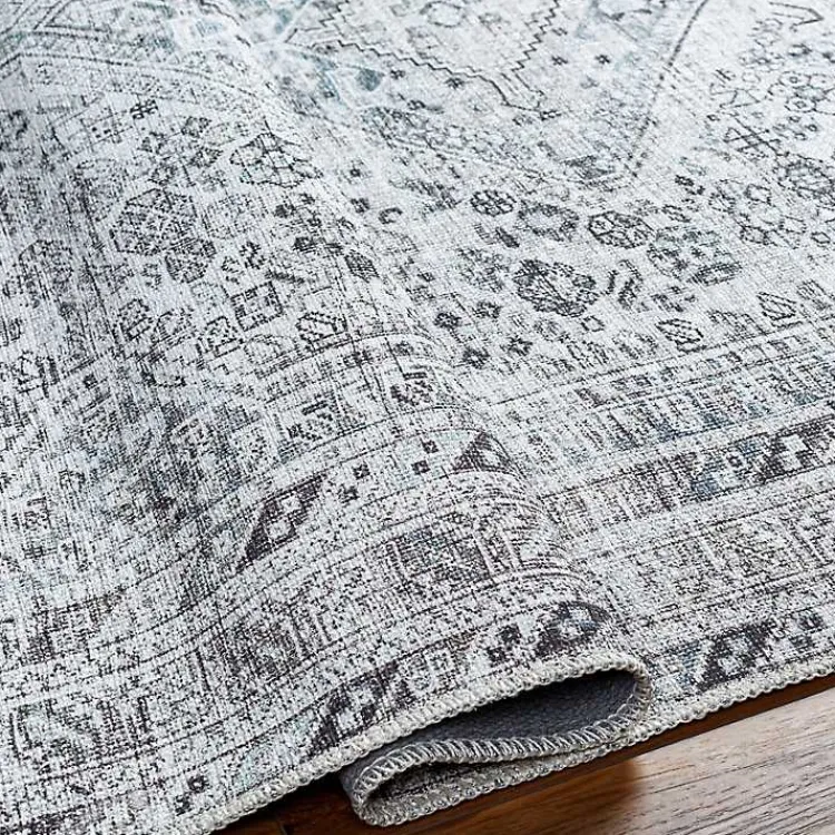 Kirklands Home Area Rugs|Traditional Washable Area Rug, 6x9 Blue