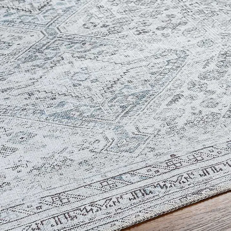 Kirklands Home Area Rugs|Traditional Washable Area Rug, 6x9 Blue