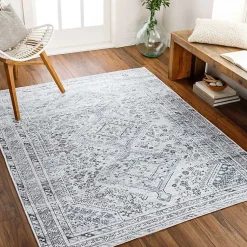 Kirklands Home Area Rugs|Traditional Washable Area Rug, 8x12 Blue