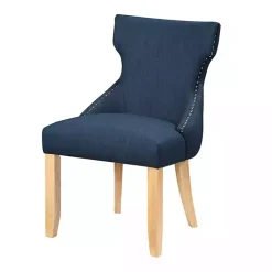 Kirklands Home Dining Chairs|Upholstered Wingback Dining Chairs, Set of 2 Blue