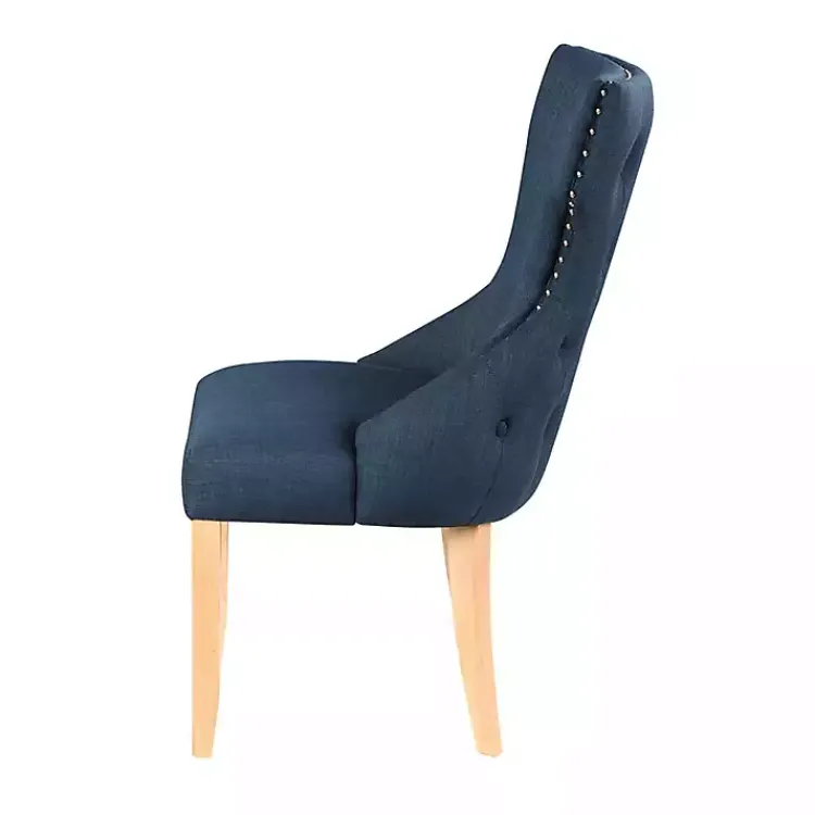 Kirklands Home Dining Chairs|Upholstered Wingback Dining Chairs, Set of 2 Blue