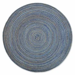 Kirklands Home Table Linens|Variegated Round Placemats, Set of 6 Blue