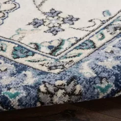 Kirklands Home Outdoor Rugs|Blue Vintage Medallion Indoor/Outdoor Rug, 8x10