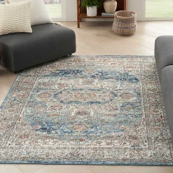 Kirklands Home Area Rugs|Vintage Raj Area Rug, 5x7 Blue