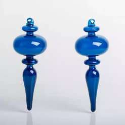 Online Vintage Teardrop Glass Ornaments, Set of 2 Christmas Ornaments