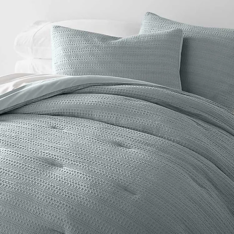 Kirklands Home Comforters|Waffle Ultra-Soft 3-pc. Twin Comforter Set Blue