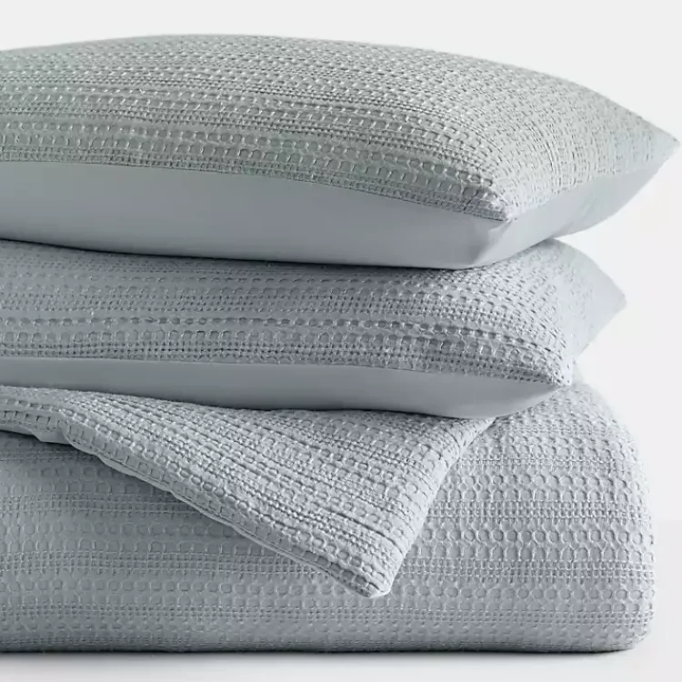 Kirklands Home Comforters|Waffle Ultra-Soft 3-pc. Twin Comforter Set Blue